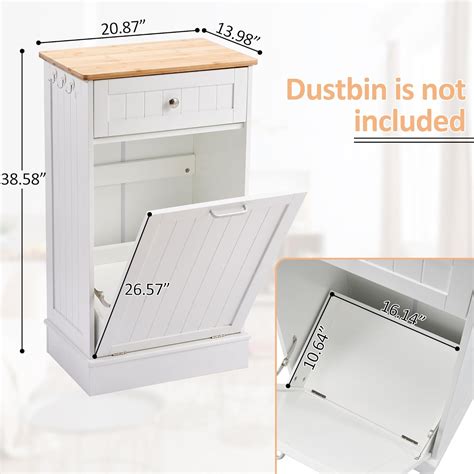 OUTGUAVA Tilt Out Trash Can Cabinet 13 Gallon, Wooden India | Ubuy