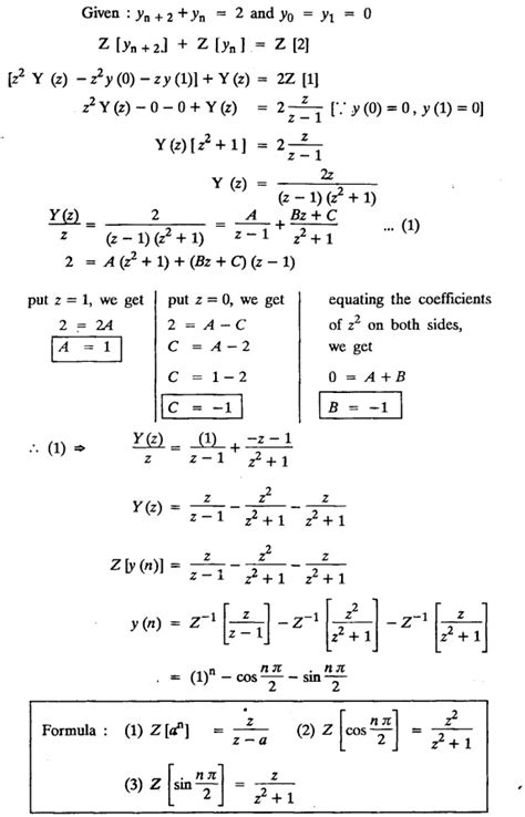 Image result for Difference Equations Z Transform Formula