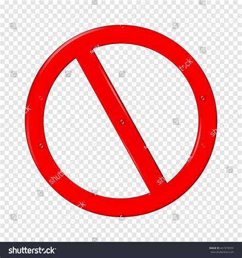 No Sign Isolated On Transparent Background Stock Vector (Royalty Free ...