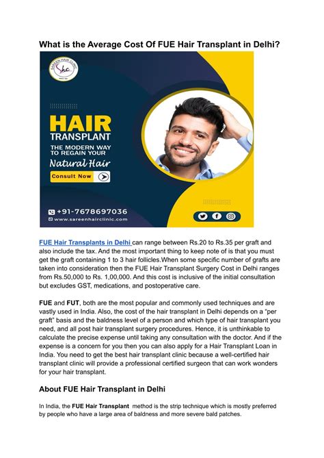 PPT - What is the Average Cost Of FUE Hair Transplant in Delhi? PowerPoint Presentation - ID ...