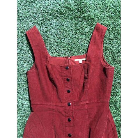 Gianni Bini dark burnt orange corduroy dress size... | Depop