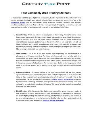 Image result for Printing Methods