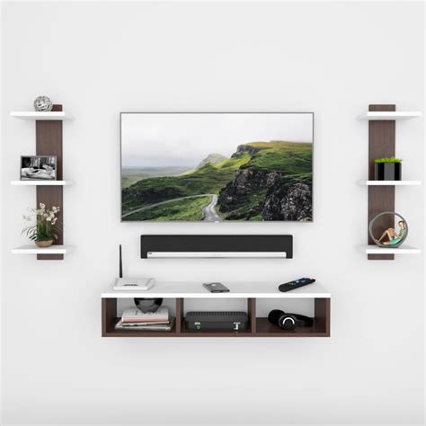Anikaa David Wooden Wall Mounted TV Unit/TV Cabinet for Wall/TV Stand ...