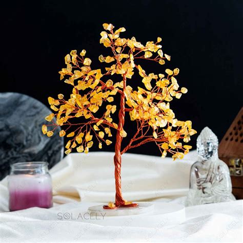 Money Tree - Citrine Crystal Tree of Life - Solacely