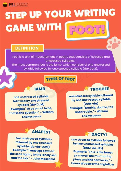 Foot: The Literary Device That Will Elevate Your Writing - ESLBUZZ