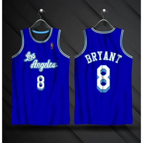 Los Angeles Lakers Kobe Bryant Blue Jersey | FULL SUBLIMATION JERSEY ...