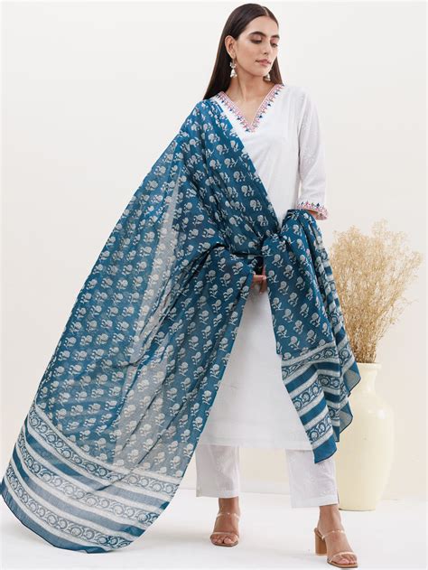 Gulmarg Heena Set Of Kurta Pants Dupatta – InduBindu