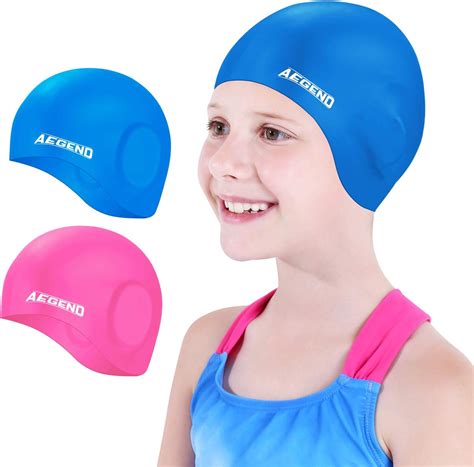 Aegend Waterproof Silicone Swim Cap for Kids Age India | Ubuy