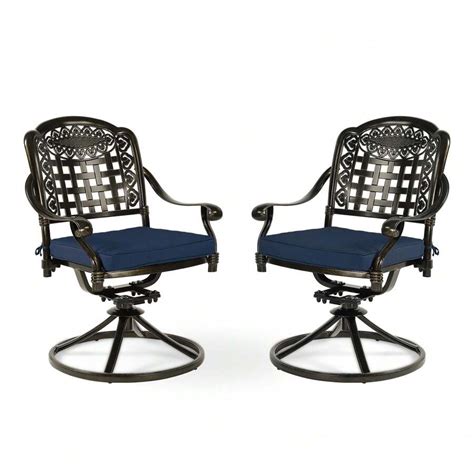MEETWARM 2 Piece Patio Dinning Swivel Chairs Rocker, Outdoor All ...