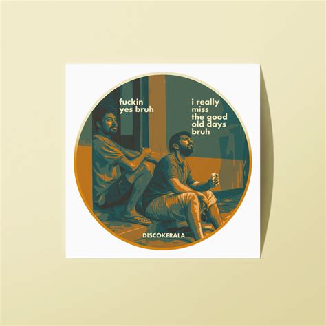 2x2 Inch Sticker / Good Old Days / DiscoKerala – DownSouth