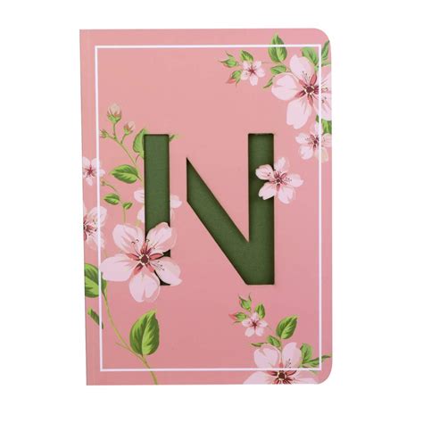 DOODLE Initial N Lasercut Soft Bound Diary (6.69 X 4.72 X 0.5-inches ...