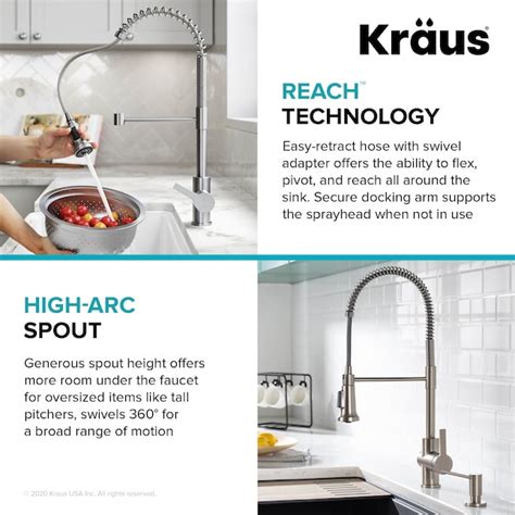 Kraus Britt Matte Black Single Handle Pull-down Kitchen Faucet with ...