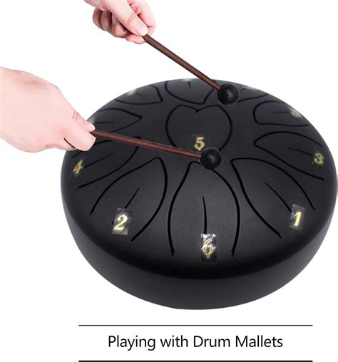 Buy Tongue Drum, Upgraded Steel Tongue Drum 11 Notes 6 Inch ...