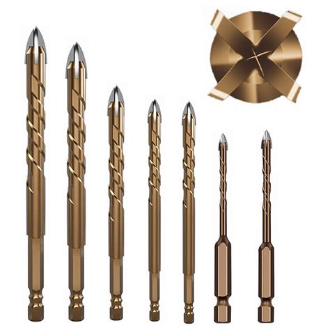 Serplex® 7Pcs High Impact Power Drill Bits Set, Masonry Drill Bits Set ...