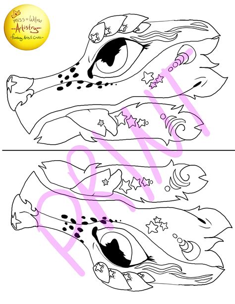 Galaxy Printable Paper Dragon Puppet