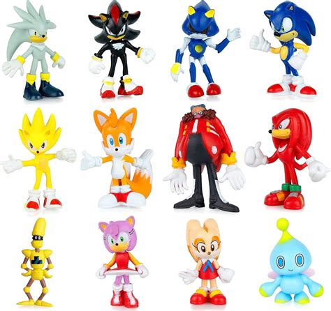 Buy Ainmtop Sonic Mini Action Figures,Sonic Toys,1.57-2.17 inches Tall ...