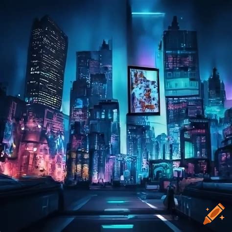 Comic city background on Craiyon