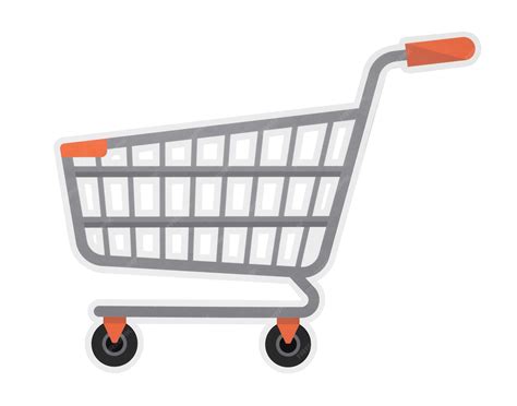 Supermarket trolley png sticker transparent background | Premium Photo