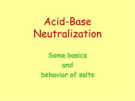 Image result for Acid and Base Neutralization