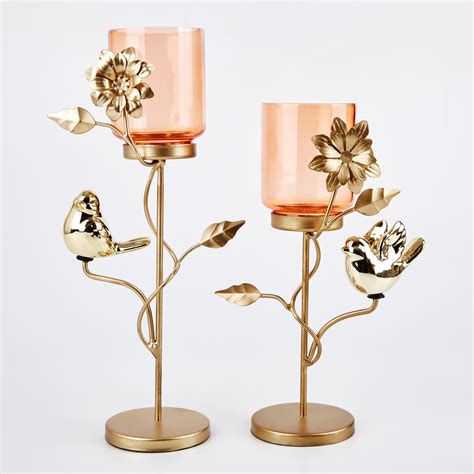 Buy Wables Triumph Set of 2 Metal Pedestal T-Light Holders from Home ...