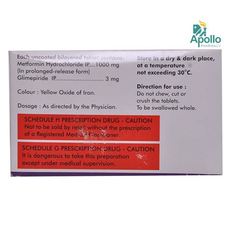 Diapride M 3mg Forte Tablet 10's Price, Uses, Side Effects, Composition ...