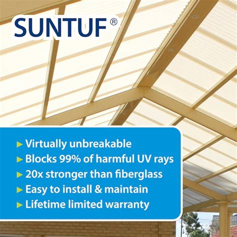 SUNTUF Suntuf 5 -Pack 12-in x 50-in Polycarbonate Roof Panel Ridge Caps ...