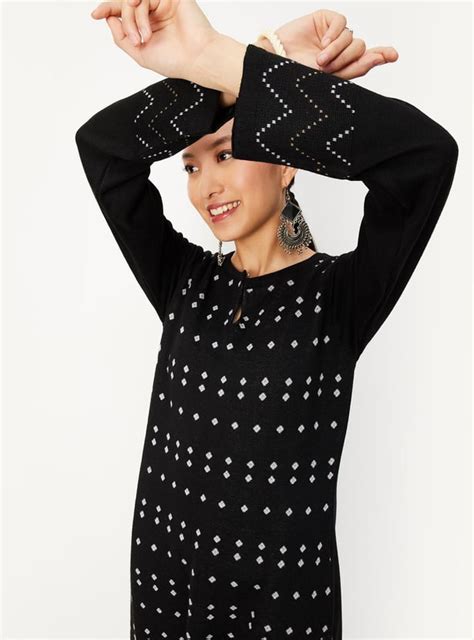 Buy Women Jacquard Keyhole Neck Winter Kurta Online at just Rs. 999.0 ...