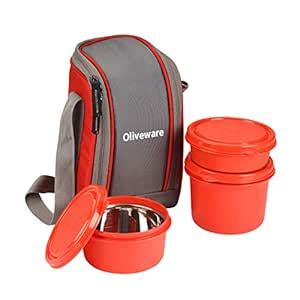 Buy SOPL-OLIVEWARE oliveware Boss Stainless Steel Lunch Box, Microwave ...