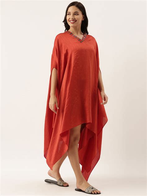 Rust Orange Summer Kaftan Dress - ASMI – Asmi Shop