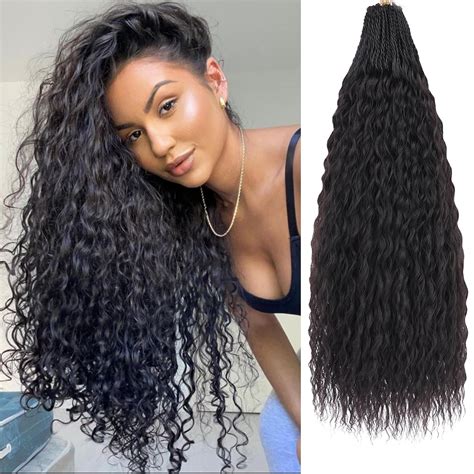 Amazon.com : ZRQ Pre looped Micro Brazilian Braids Curly Crochet Hair ...