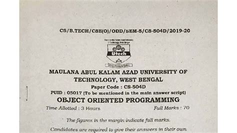 CS504D 2019-20 - Object Oriented Programming Exam Questions - Studocu