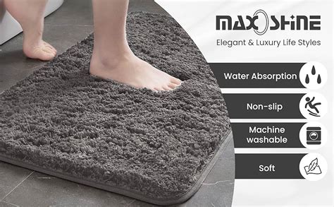 Buy MAXOSHINE Microfiber Bathroom Mat Anti Skid-Highly Absorbent Super ...