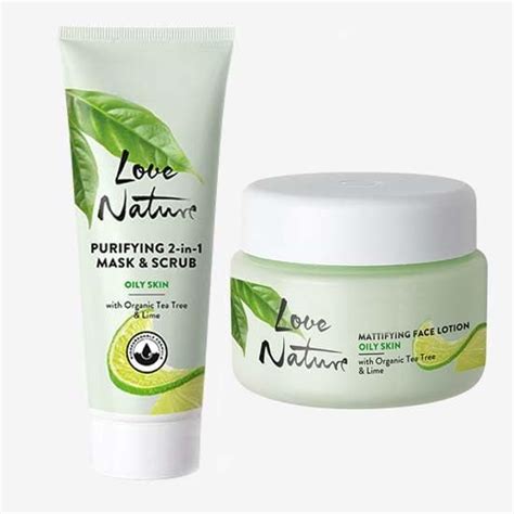 Buy LOVE NATURE Purifying 2-in-1 Mask & Scrub with Organic Tea Tree ...