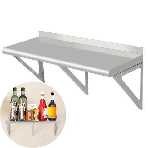 Garvee Stainless Steel Shelf, 36" x 12" x 11.5" Heavy Duty Wall Shelf ...