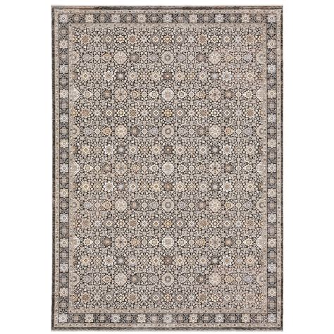 Archer Lane Darrett 10 X 13 (ft) Charcoal Indoor Floral/Botanical ...