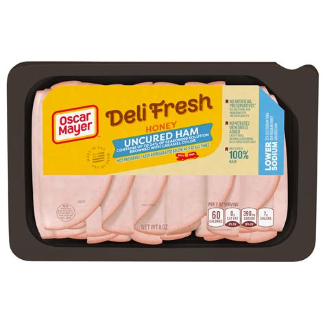 Honey Uncured Ham Sliced Lunch Meat with 27% Lower Sodium