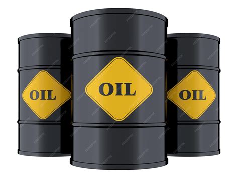 Premium PSD | 3d illustration of black oil barrel isolated on ...