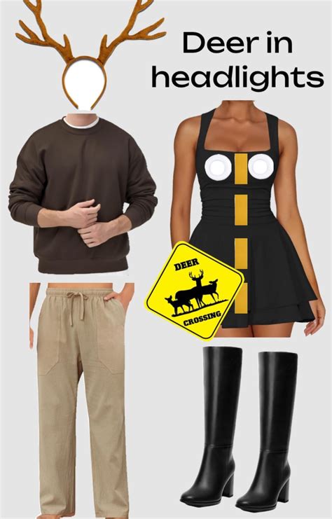 Deer in headlights couples costume | Halloween costumes friends, Cute ...