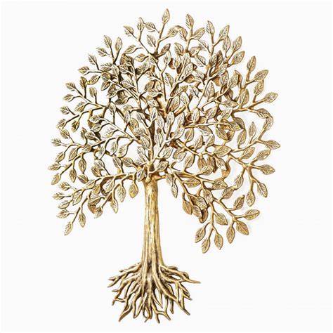 Buy Pure Brass Superfine Wall Hanging Kalpavriksha with Roots 20 inch ...