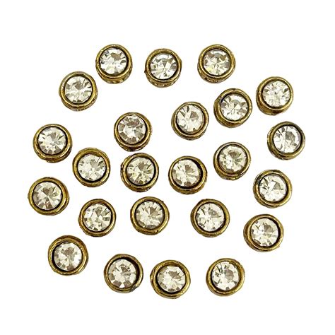 Embroiderymaterial Sew On Raised Kundan Stone Beads for Craft ...