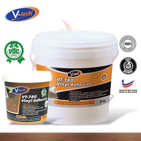 Vtech VT-780 1KG/5KG Vinyl Adhesive Sealant Flooring Glue Gam Lantai ...