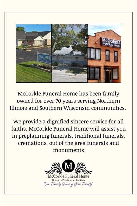 Print and Social Media Ads - McCorkle Funeral Home in Rockton ...