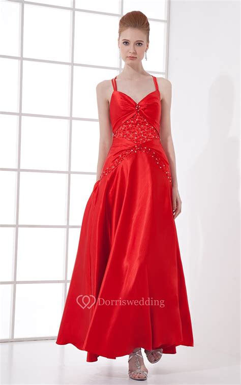 Unique Sleeveless Ankle Length Spaghetti Strapped Special Occasion Dresses - Dorris Wedding