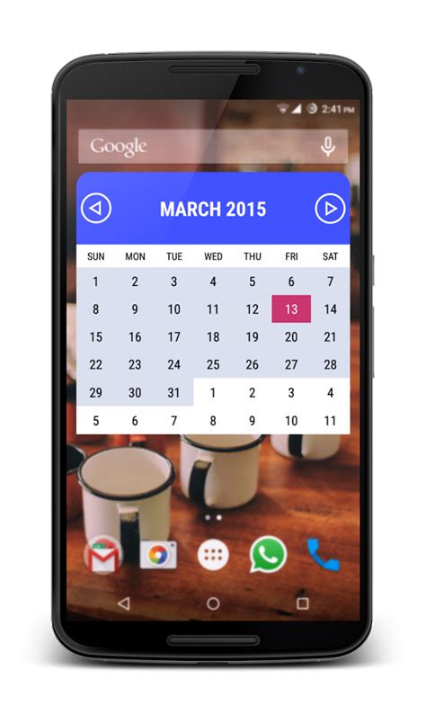 Month View: un widget calendario semplice, gratuito e senza pubblicità