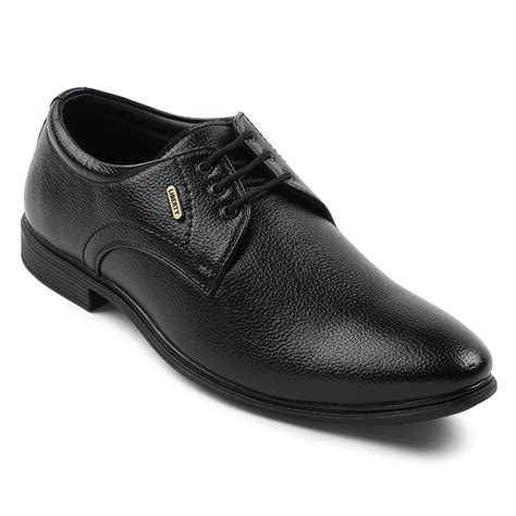 Buy Fortune Black Formal Lacing Derby Shoes For Men HOL-130E By Liberty