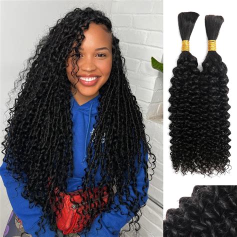 Amazon.com : Human Braiding Hair Water Wave Bulk Human Hair For ...