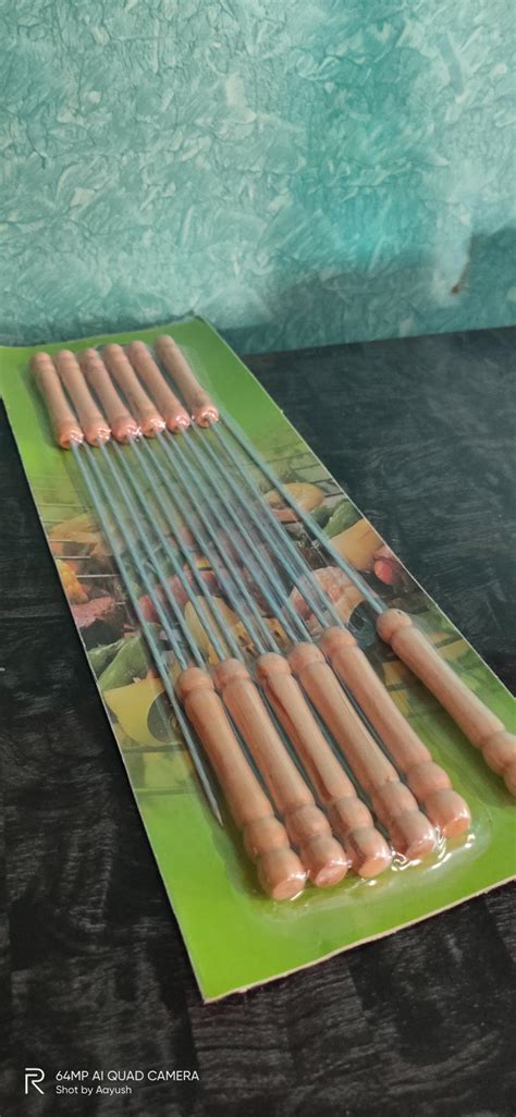 Domum Barbecue Skewers for BBQ Tandoor, Grill | Stainless Steel Stick ...