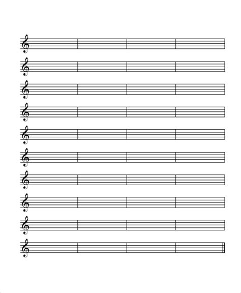 Printable Staff Paper - 7+ PDF Documents Download