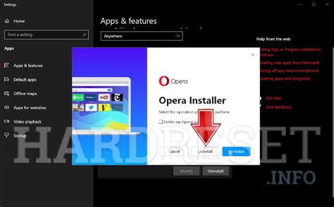 Image result for Opera Uninstall Windows 10