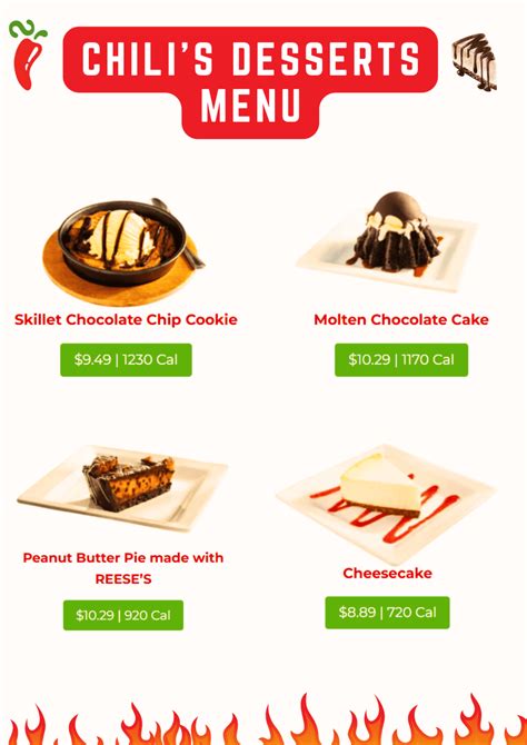 Chili’s Desserts Menu With Calories and Updated Prices 2026
